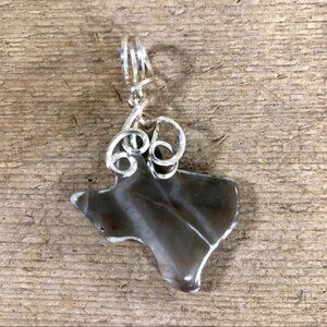Texas Agate Wire Wrapped Necklace Pendant